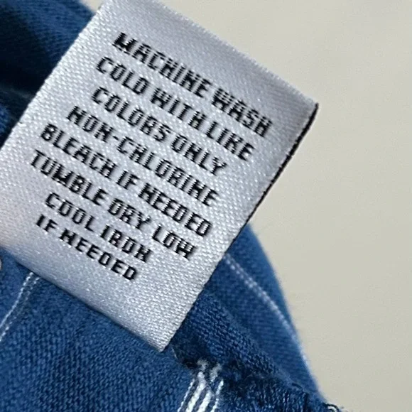 Habitat Women's Top XL Blue Striped Asymmetrical 3/4 Sleeve Cotton Tunic Coastal - Picture 5 of 9